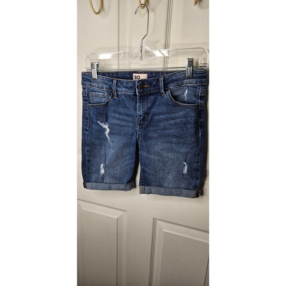 SO Jean Shorts Weathered Girls  Size 16 Bermuda